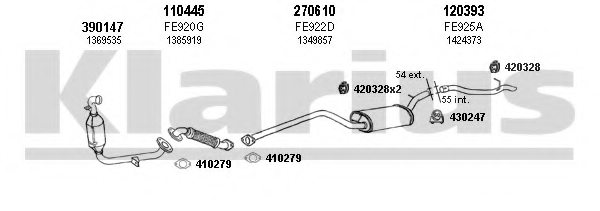 KLARIUS 361809E Exhaust System